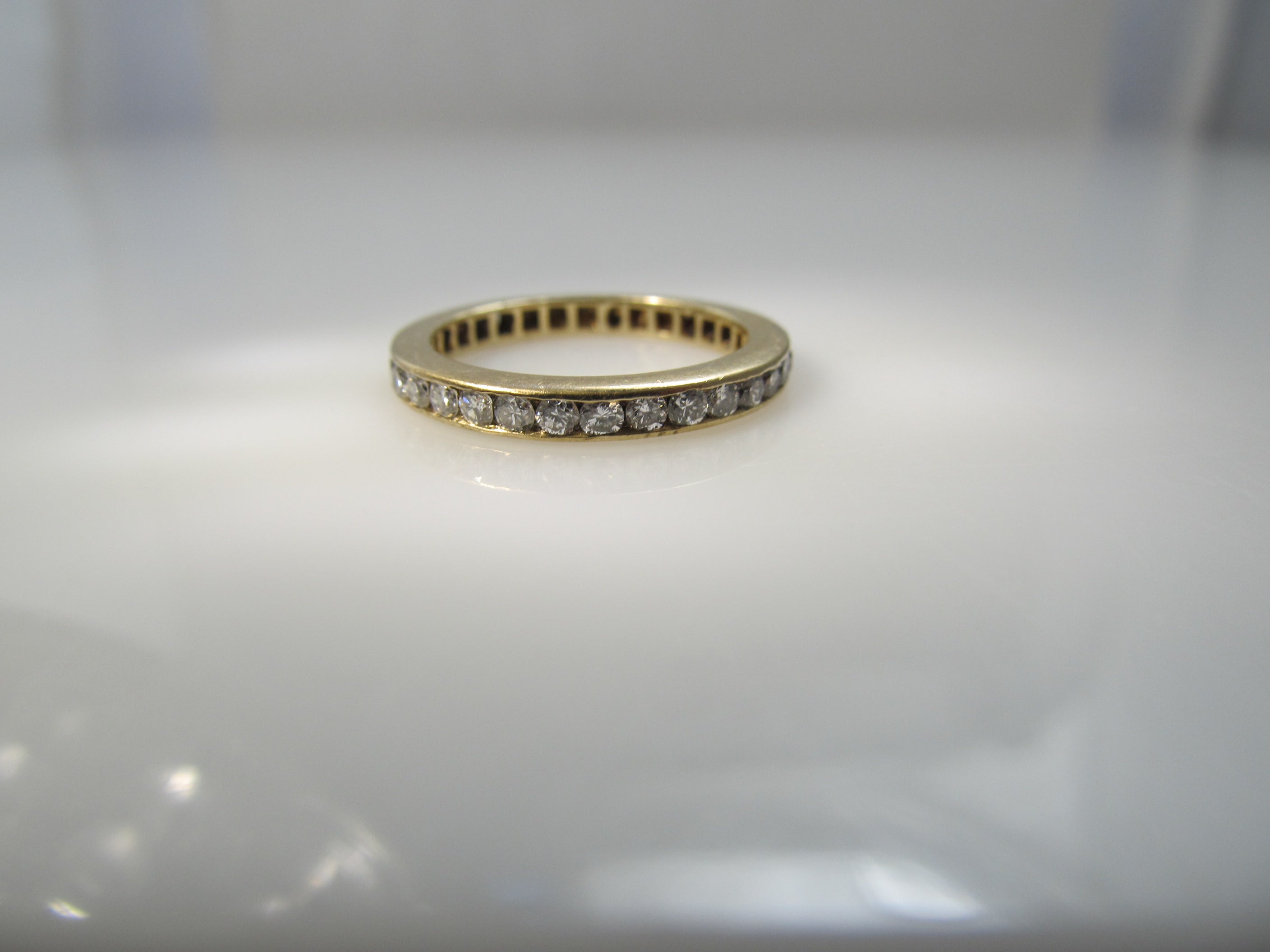 Channel set diamond band