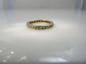 Channel set diamond band