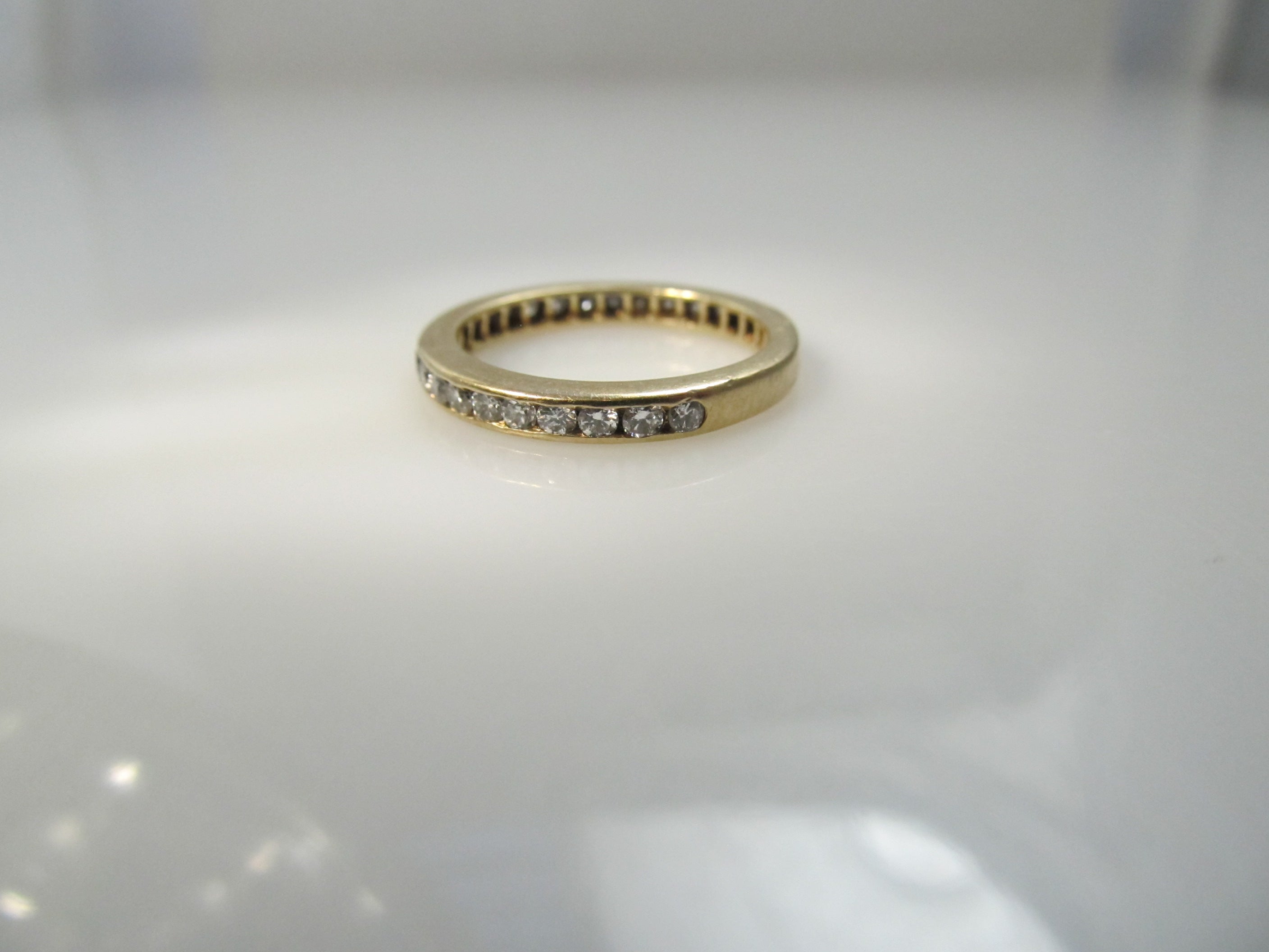 Channel set diamond band