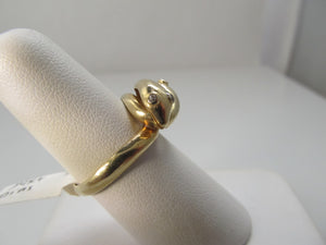 Vintage double head snake ring