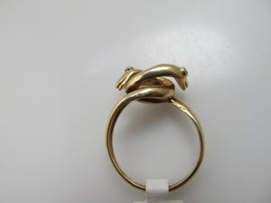 Vintage double head snake ring