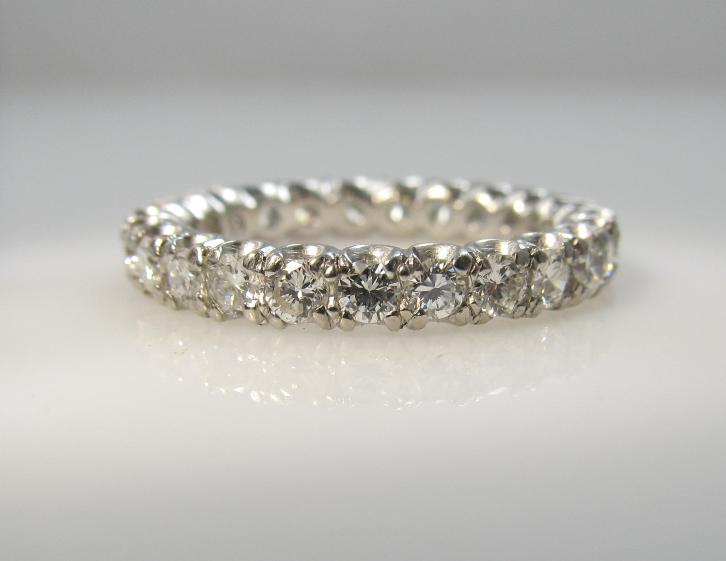 Platinum eternity band with 1.30cts in diamonds