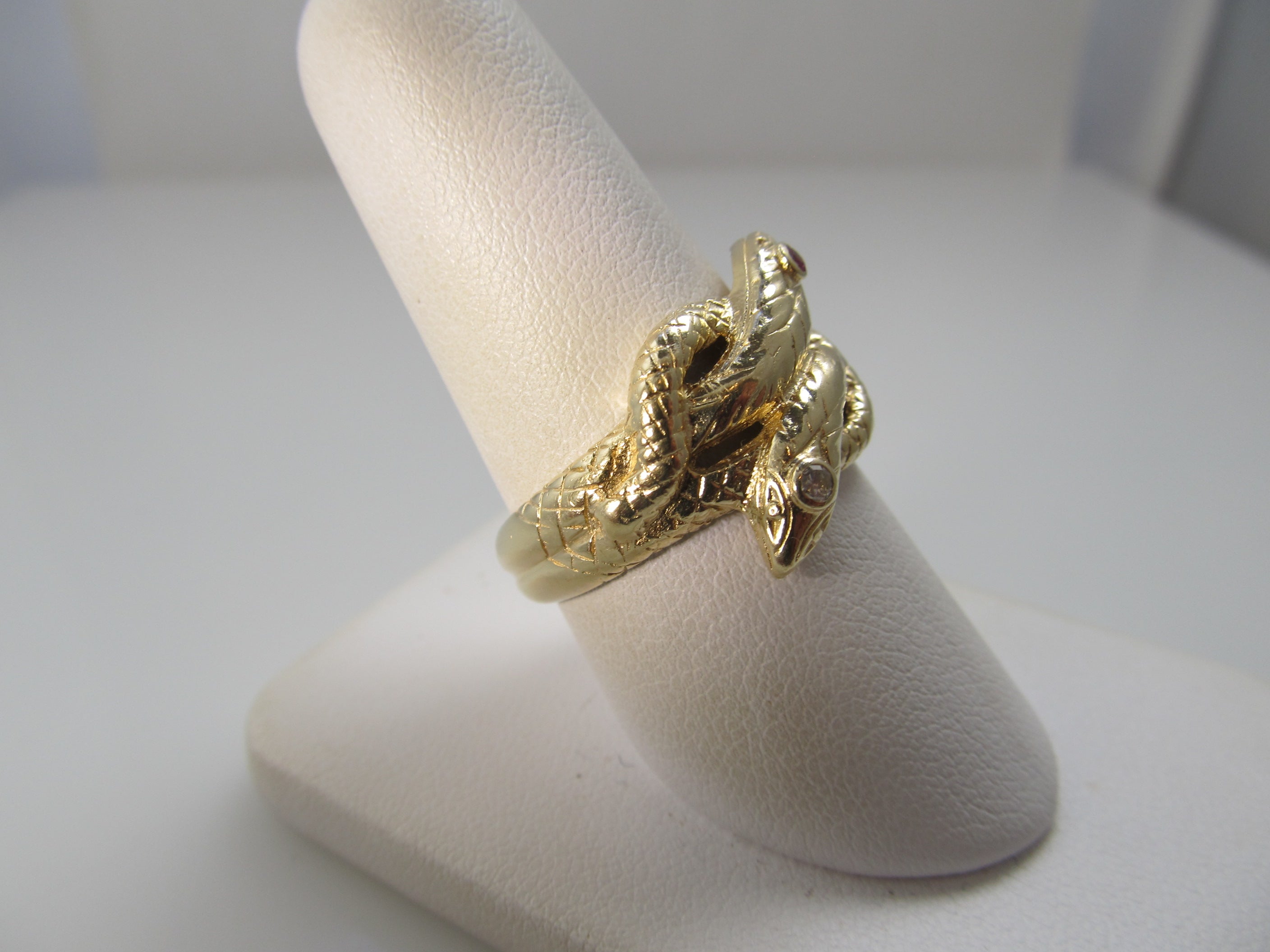 Vintage double snake ring