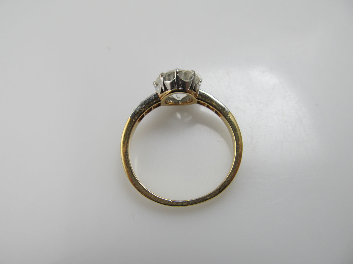 Antique 1.94ct old cut diamond engagement ring