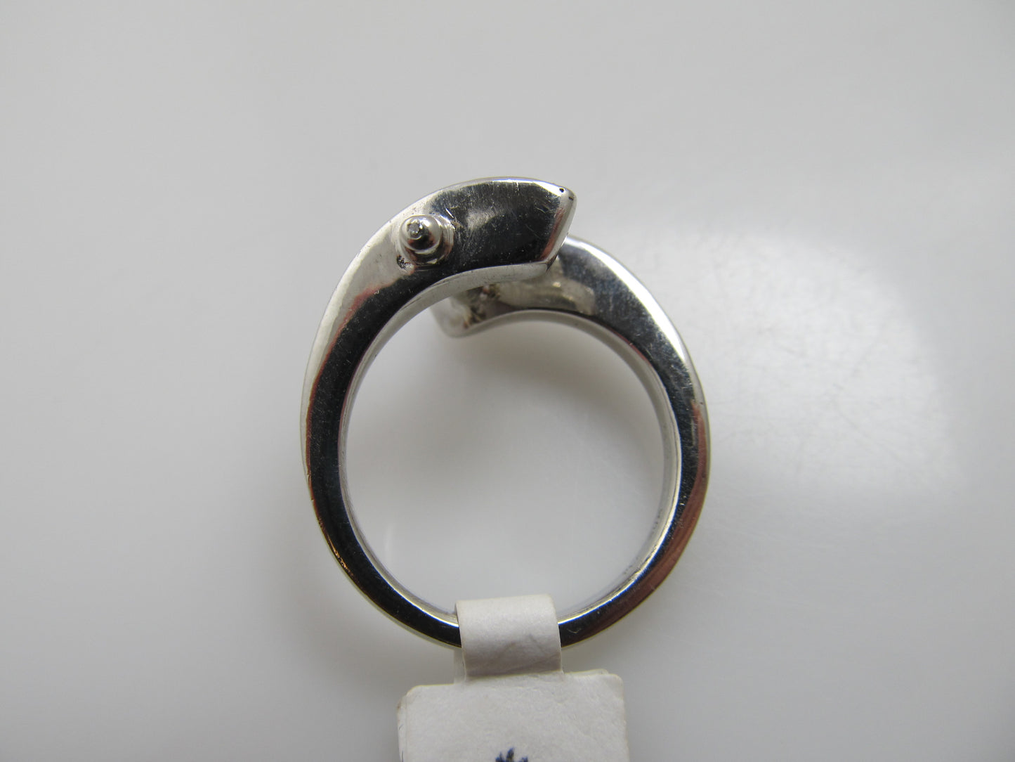 Handmade modernist oval diamond ring