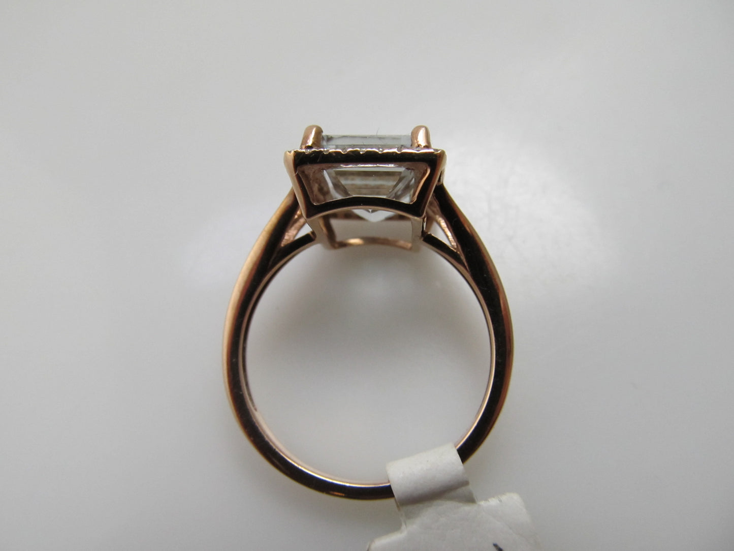 3ct rose gold aquamarine diamond ring