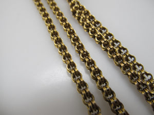 Long Victorian yellow gold chain