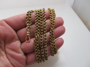 Long Victorian yellow gold chain