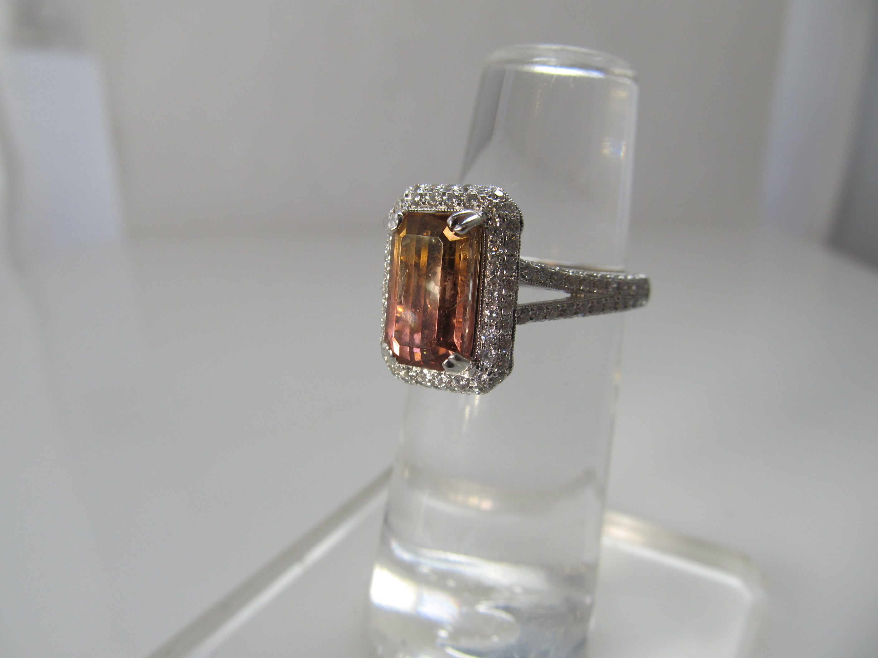 Cape May sunset tourmaline ring