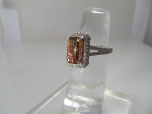 Cape May sunset tourmaline ring