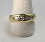 18k yellow gold flush set diamond band