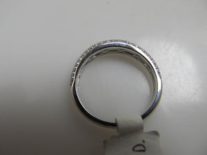 14k white gold .50ct micro pave diamond band