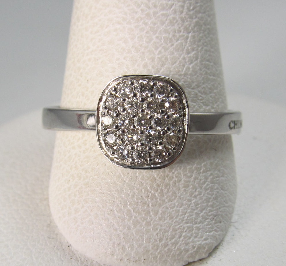 Chimento 18k white gold pave diamond ring