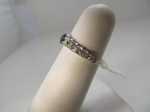 Vintage sapphire and diamond band