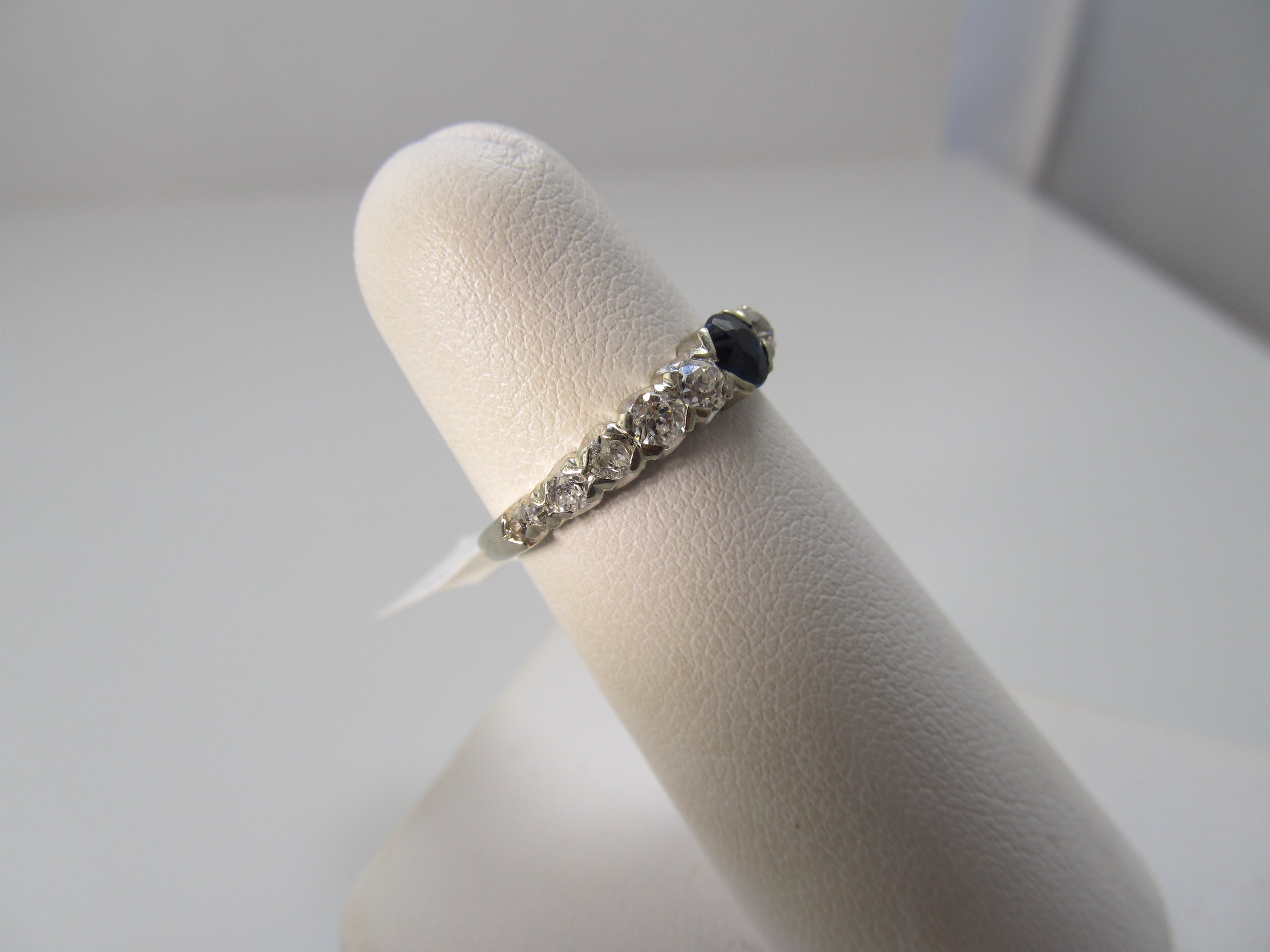 Vintage sapphire and diamond band