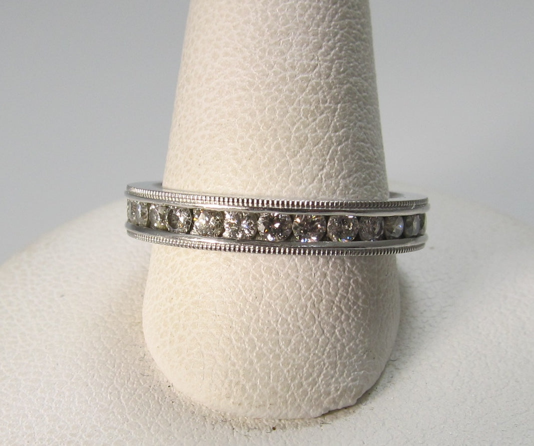 Platinum eternity band with 1.00cts in diamonds