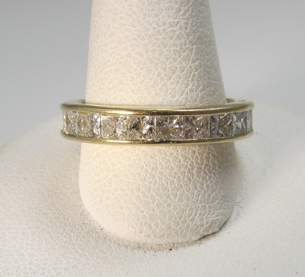 princess cut eternity band, victorious cape may