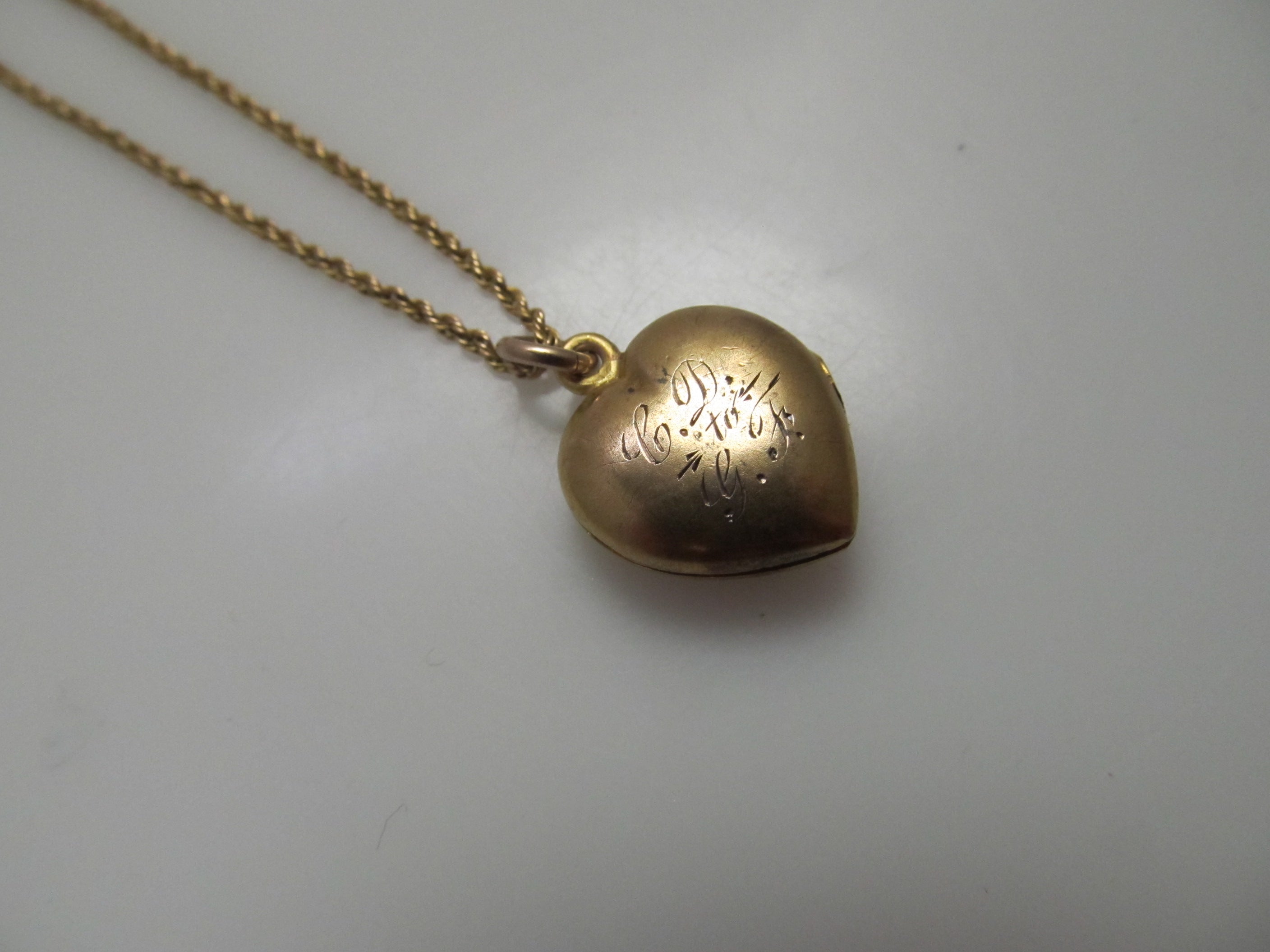 Antique heart shaped diamond locket