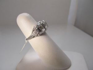 3 stone diamond filigree ring