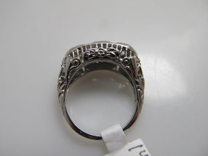 3 stone diamond filigree ring