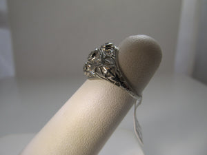 Antique platinum 1ct diamond ring