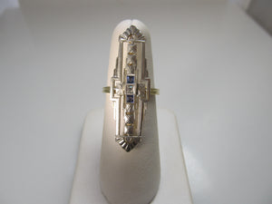 Art Deco sapphire diamond ring