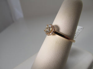 .50ct rose gold halo engagement ring