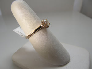 .50ct rose gold halo engagement ring