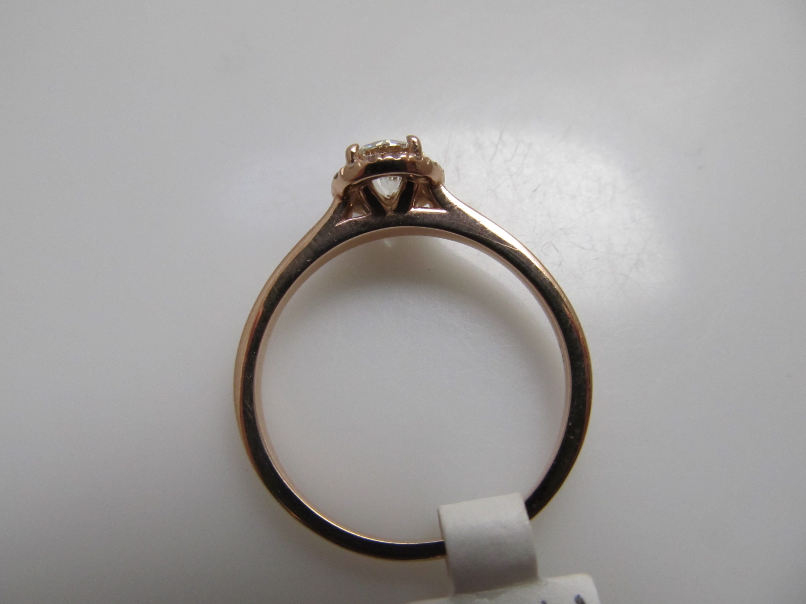 .50ct rose gold halo engagement ring