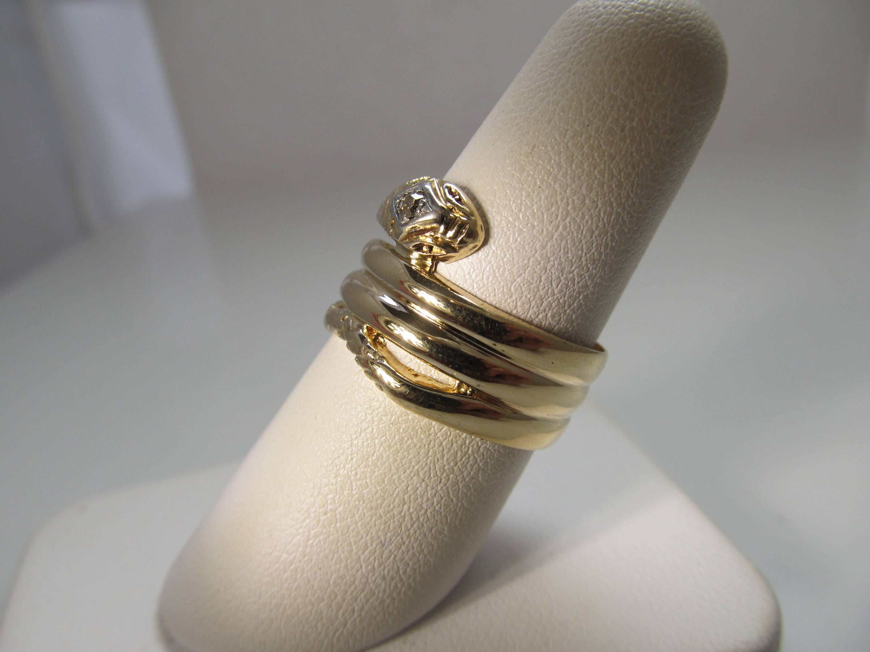 Vintage coiled snake ring