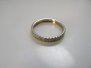 2ct yellow and white diamond eternity band