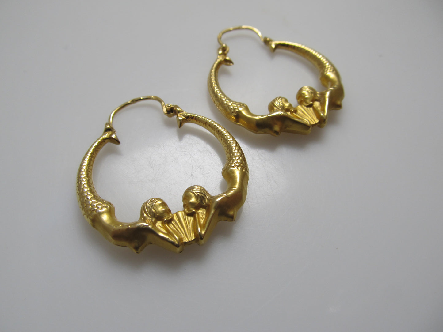 Mermaid hoop earrings