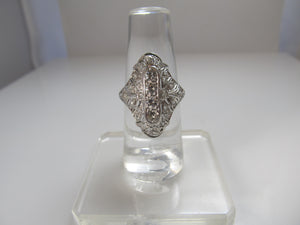 Antique platinum cocktail ring