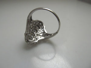 Antique platinum cocktail ring