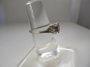 Antique diamond filigree ring