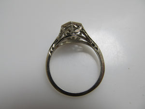 Antique diamond filigree ring