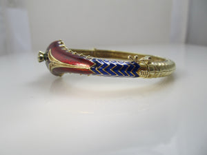 Vintage enamel bangle bracelet