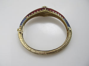 Vintage enamel bangle bracelet