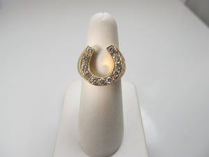 Vintage diamond horseshoe ring