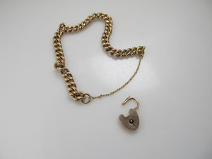 9kt rose gold heart bracelet