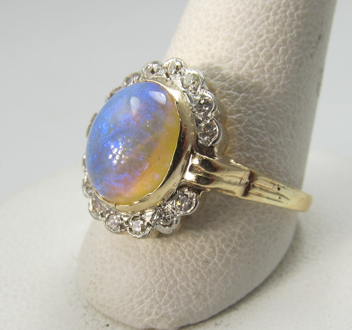 Vintage 2ct opal and diamond ring, circa 1930 – Victorious
