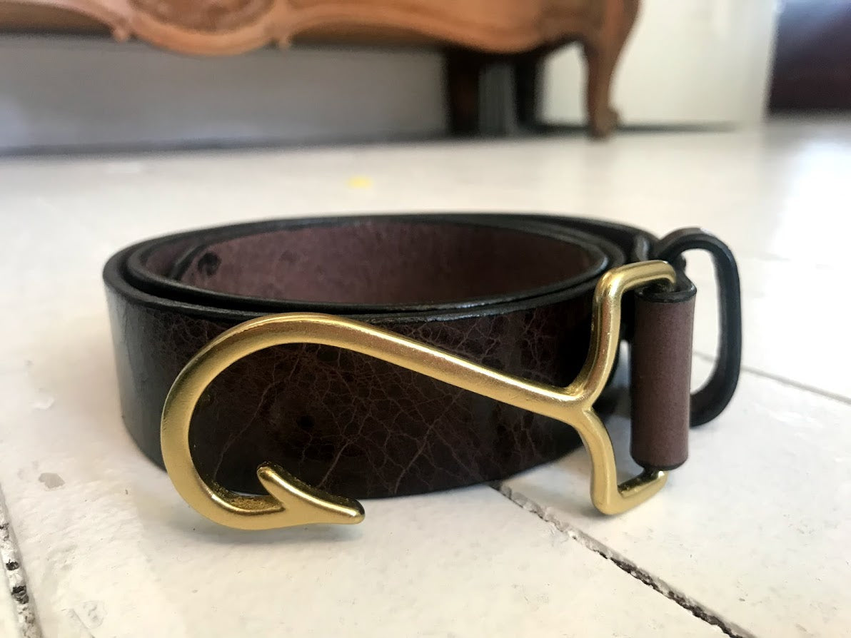 Hand Made Cape Cod Leather fish hook belt