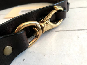 Hand Made Swivel snap hook leather belt