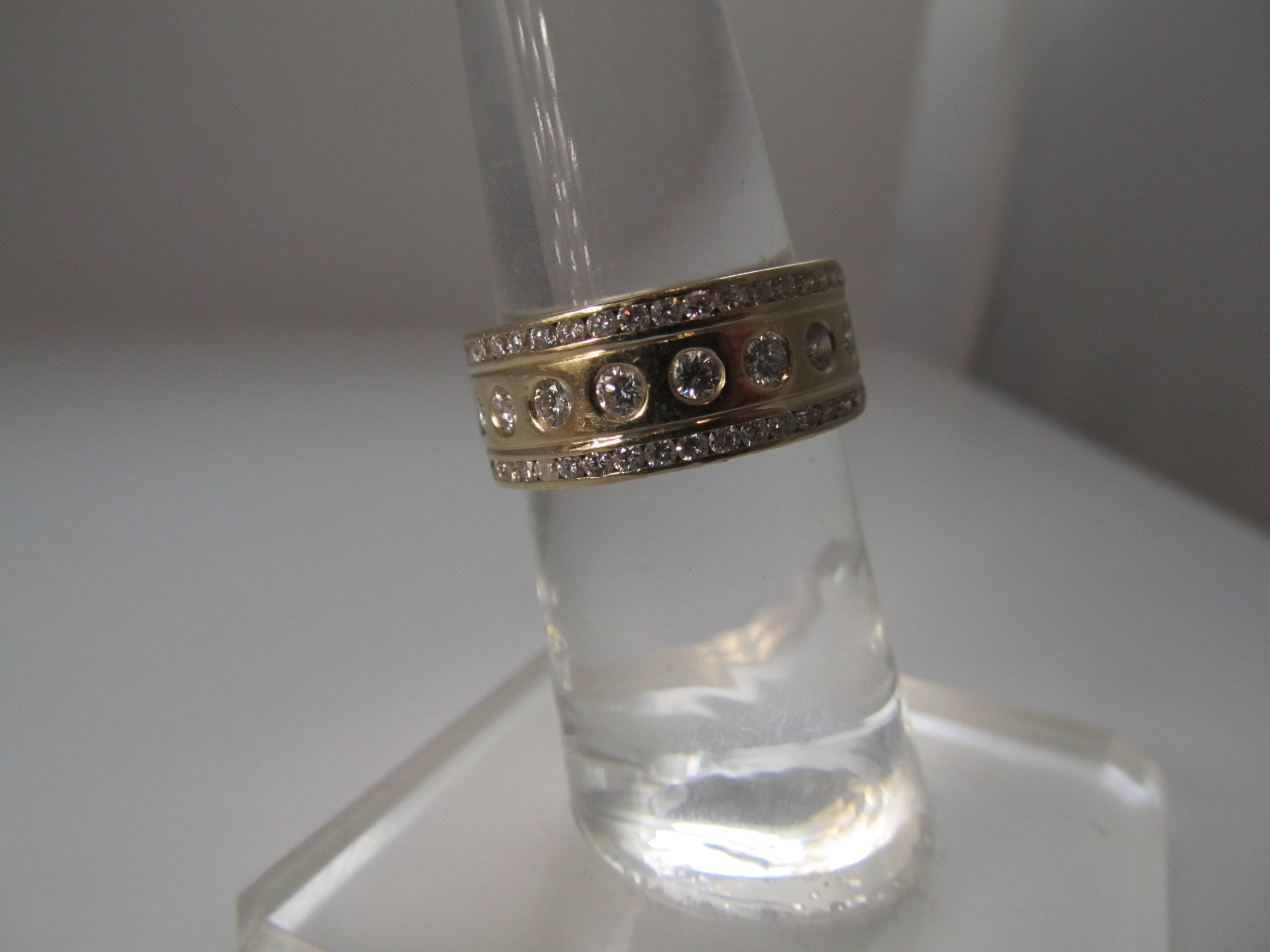 Handmade diamond eternity band