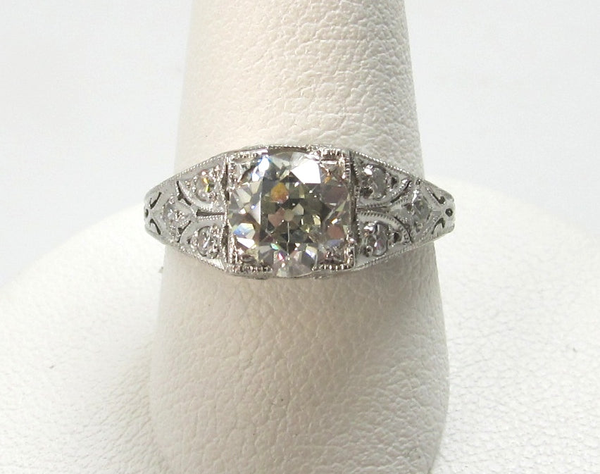Vintage platinum diamond engagement ring, victorious cape may