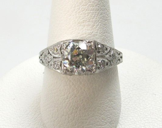 Vintage platinum diamond engagement ring, victorious cape may