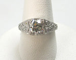 Vintage platinum diamond engagement ring, victorious cape may