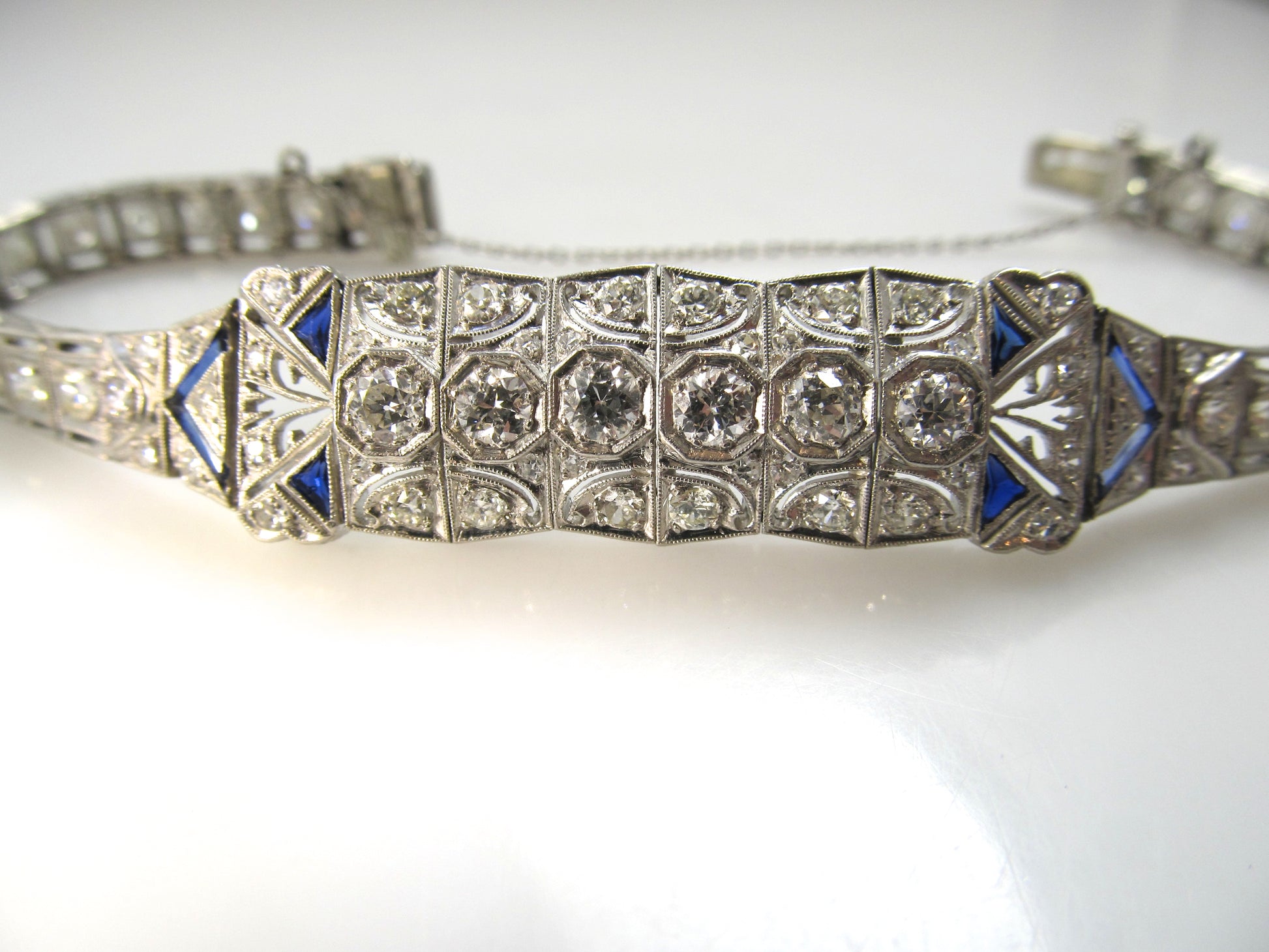 Antique platinum and diamond bracelet, Victorious Cape may