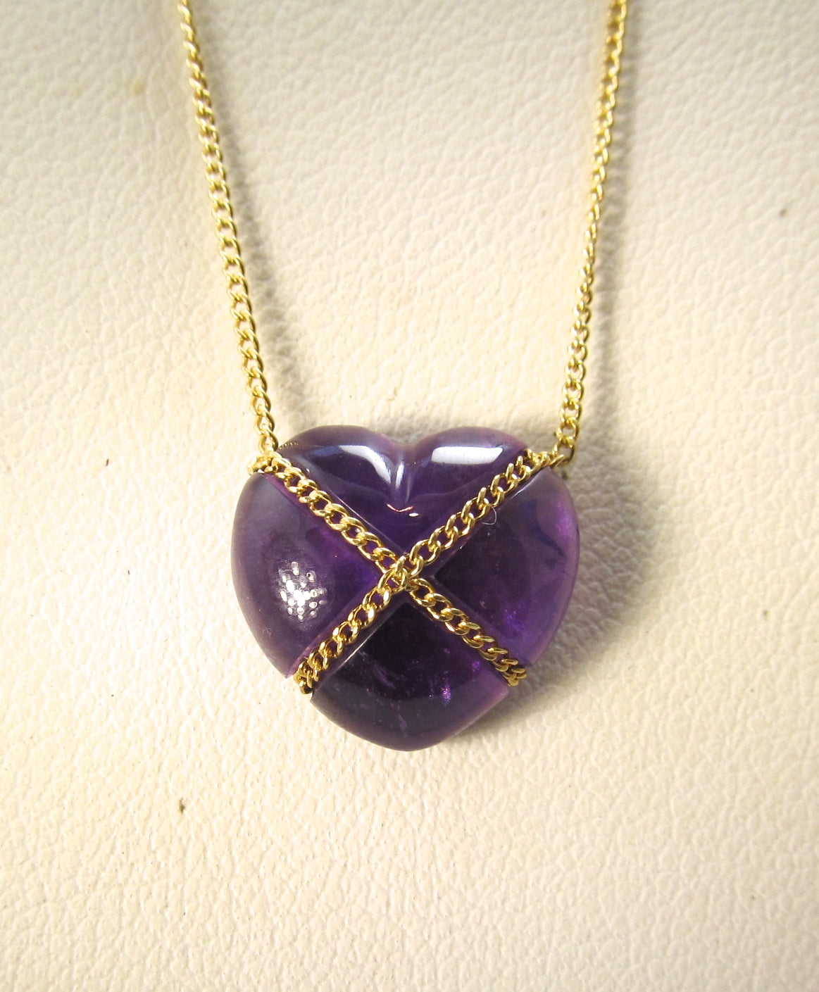 Tiffany & Co wrapped purple heart necklace, amethyst, Victorious Cape May