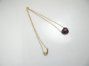 Tiffany & Co 18k wrapped amethyst heart necklace